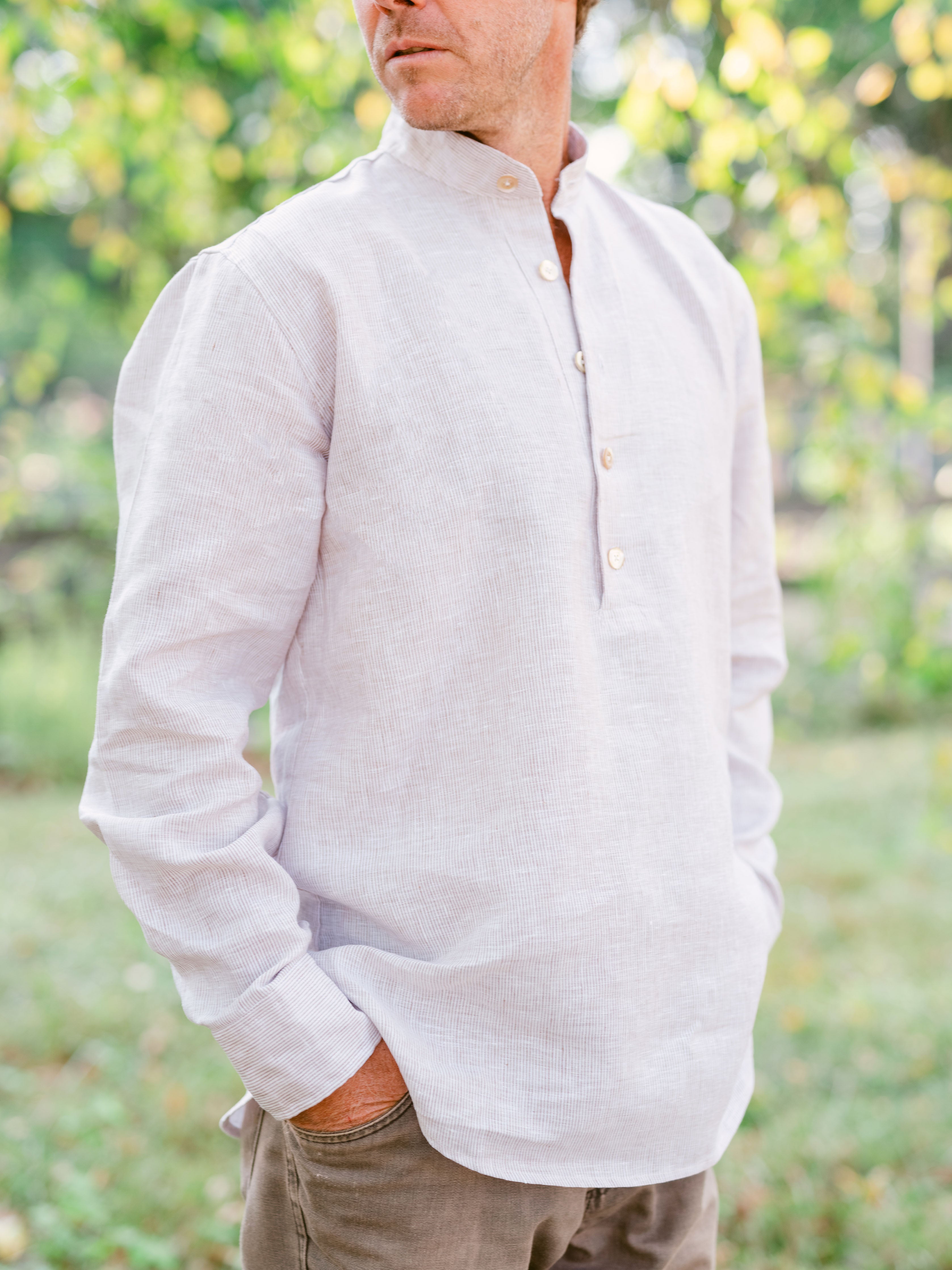 henley dress shirts Henley Men's Shirt, Denim, Bamboo LTD CAD Retail Blue Sky Clothing Co